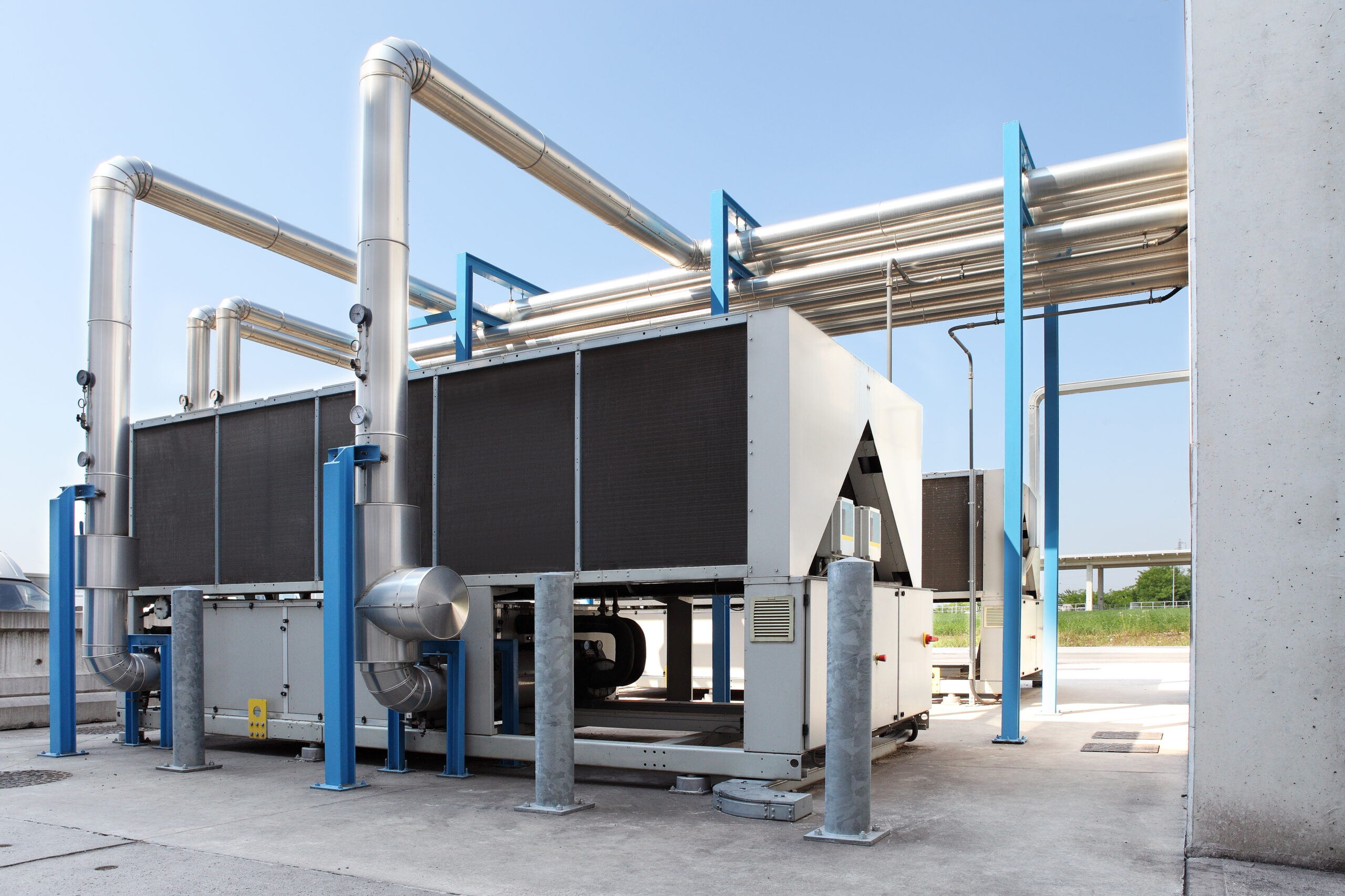 huge air conditioning unit, central heating and cooling system contro